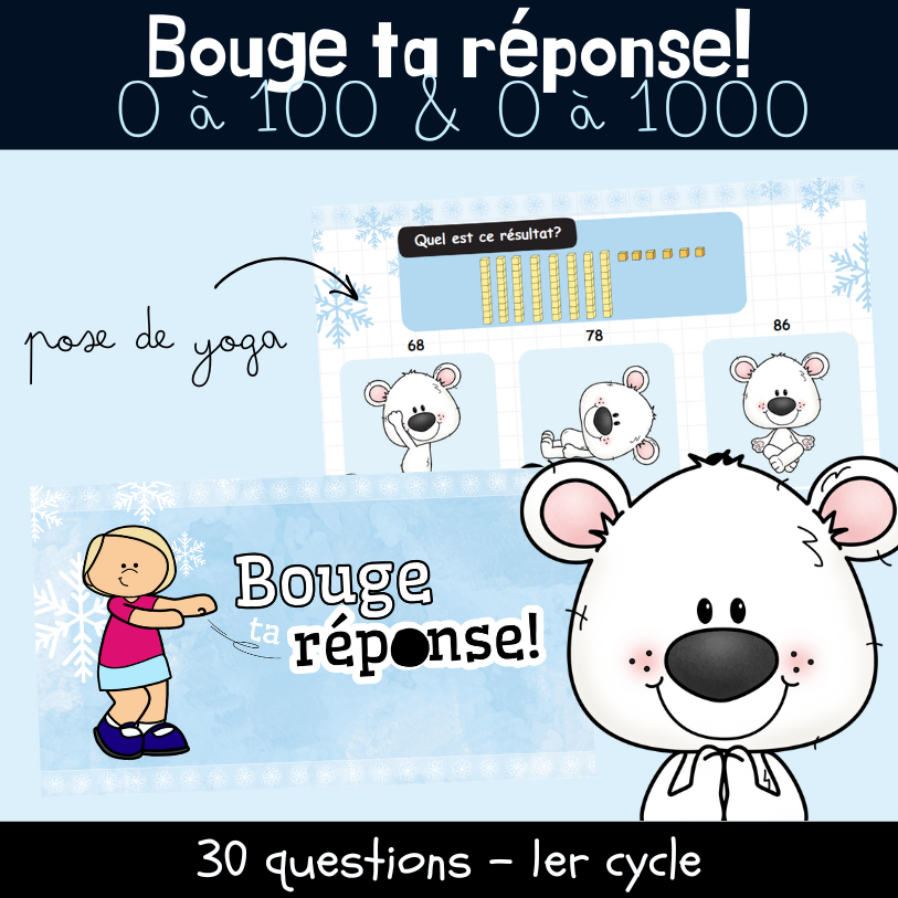 Bouge ta réponse! - Nombres 0 à 100 & 0 à 1000