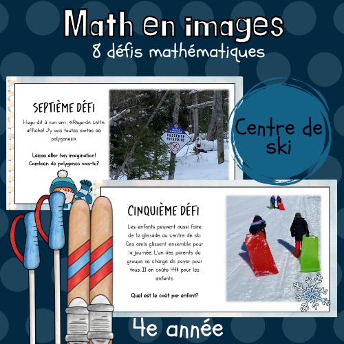 Maths par l'image - Centre de ski (4e)