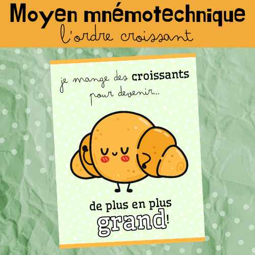 Affichage - Truc pour l'ordre croissant