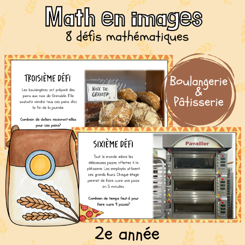 Maths par l'image - Boulangerie et pâtisserie (2e)
