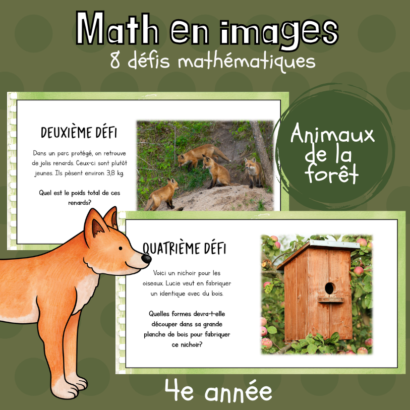 Maths par l'image - Animaux de la forêt (4e)