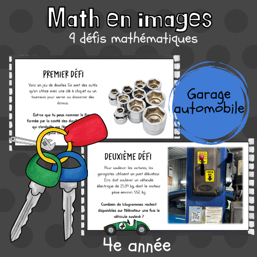 Maths par l'image - Garage automobile (4e)
