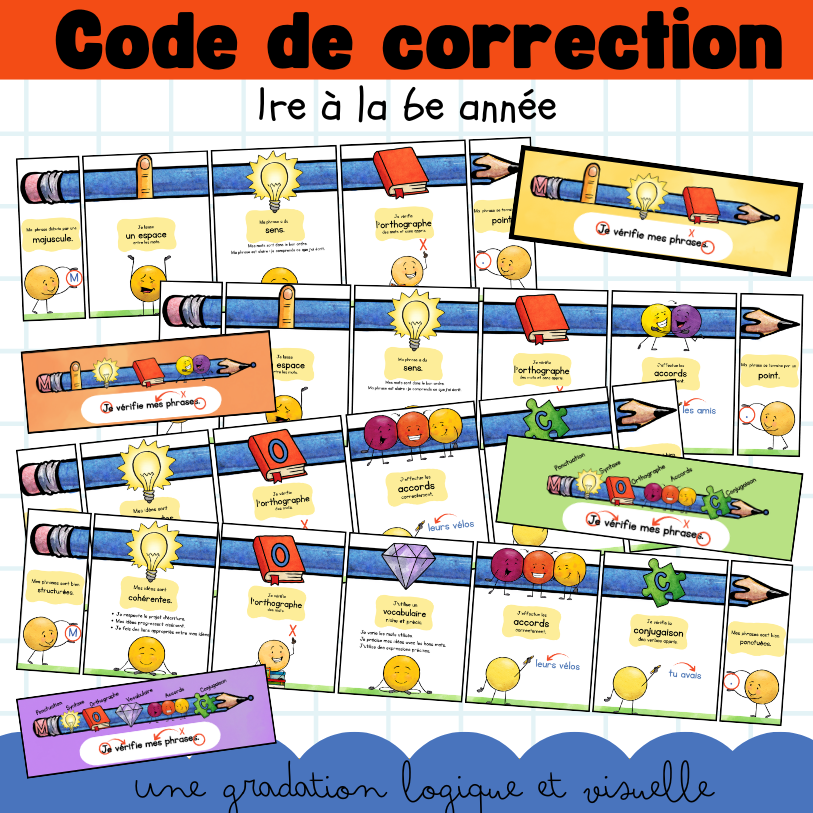 Code de correction — 1re à 6e année
