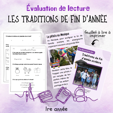 Évaluation de lecture  - Les traditions de fin d'année (1re)