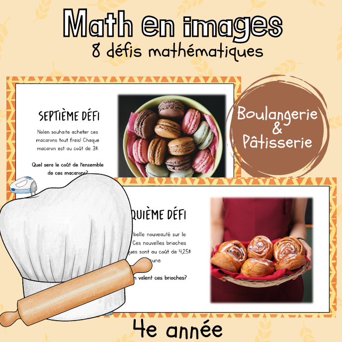 Maths par l'image - Boulangerie et pâtisserie (4e)