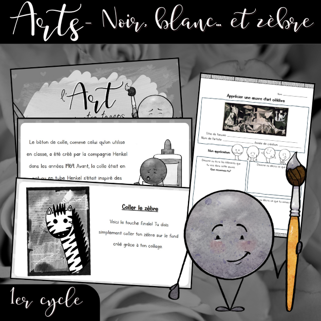 Art en quatre temps - Noir, blanc... et zèbre (1er cycle)