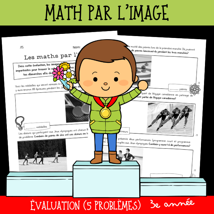 Évaluation - Maths par l'image - Jeux d'hiver (3e)