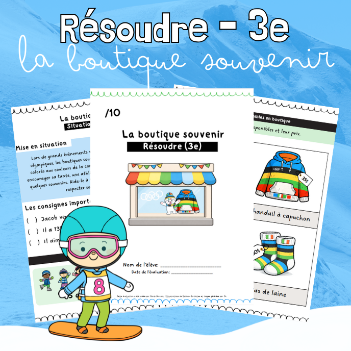 Situation-problème - La boutique souvenir (3e)