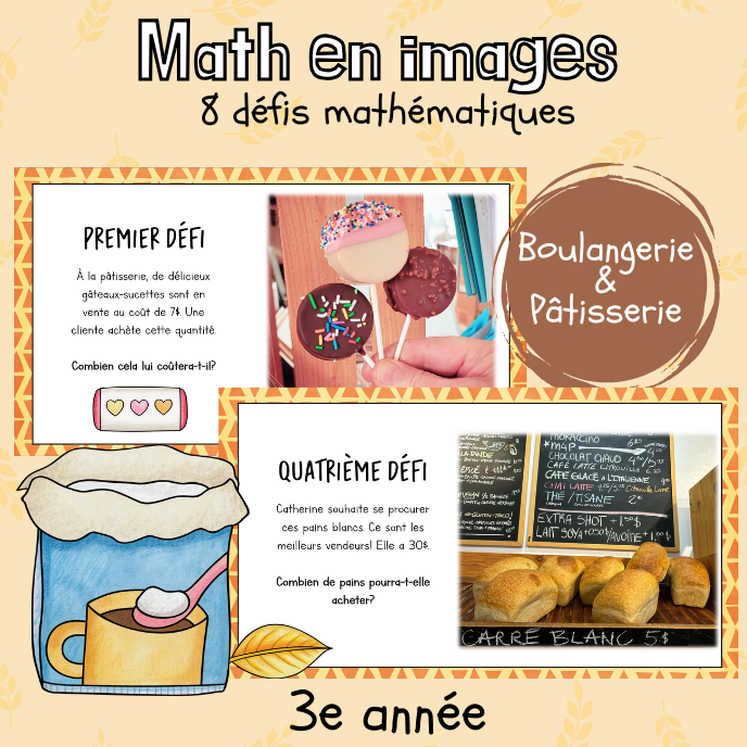 Maths par l'image - Boulangerie et pâtisserie (3e)