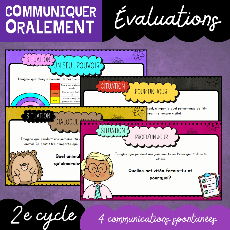 Évaluation - 4 communications spontanées (2e cycle)