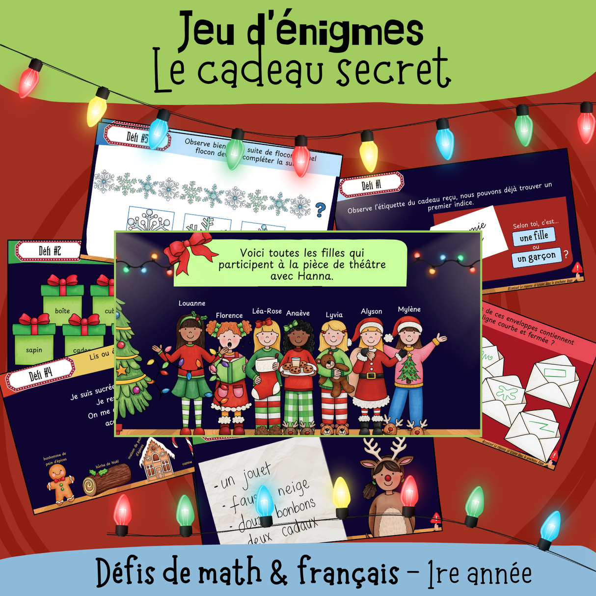 Jeu d'énigmes - Le cadeau secret (1re)