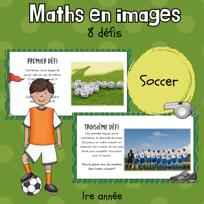 Maths par l'image - Le soccer (1re)