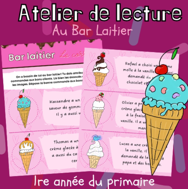 Atelier de lecture - Le bar laitier (1re)