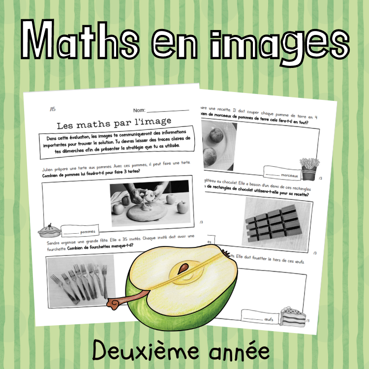 Évaluation - Maths par l'image - Alimentation (2e)