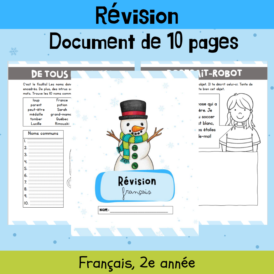 Évaluation de français (2e)
