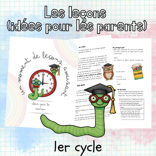 L'heure des leçons (idées pour les parents)