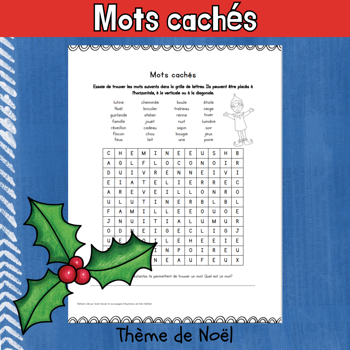 Mots cachés - Temps des fêtes