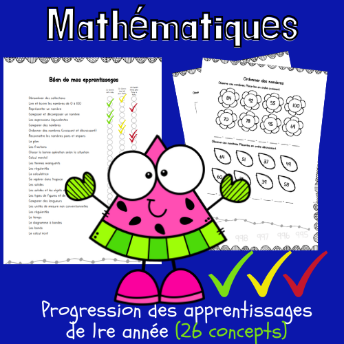 Révision - Mathématiques, Progression des élèves (1re)