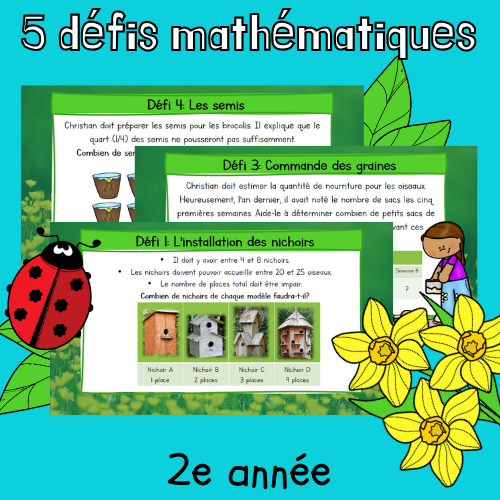 Ménage du printemps - 5 défis mathématiques (2e)