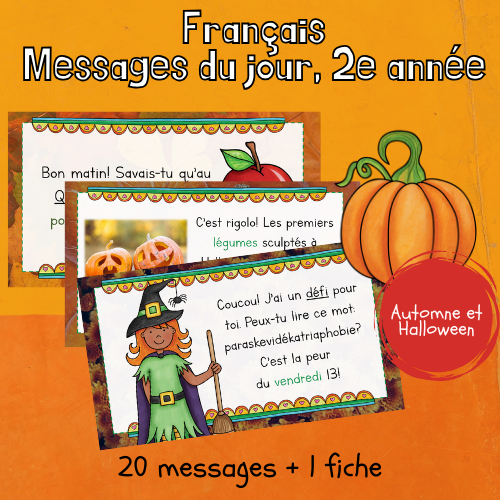 20 messages du jour - L'automne et Halloween