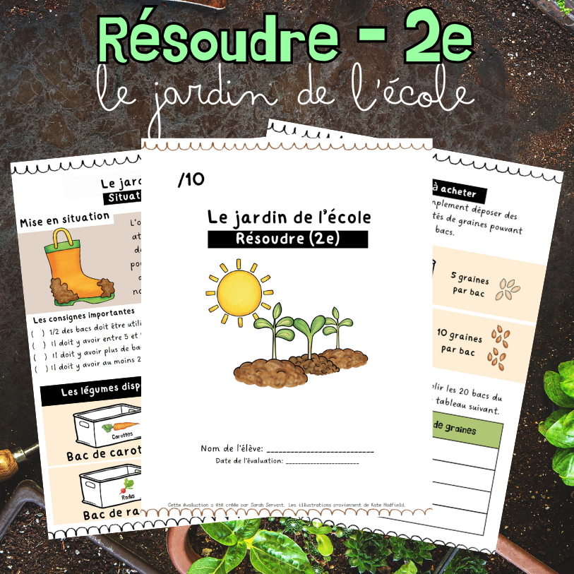 Situation-problème - Le jardin de l'école (2e)