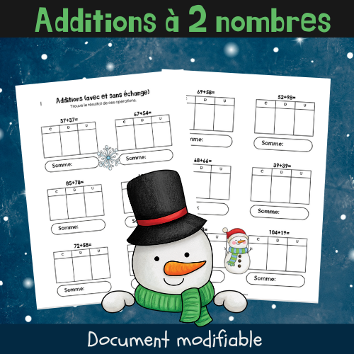 Additions à deux nombres