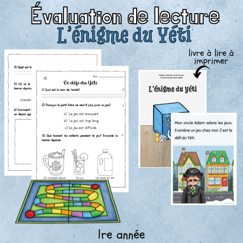 Évaluation de lecture - L'énigme du Yéti (1re)