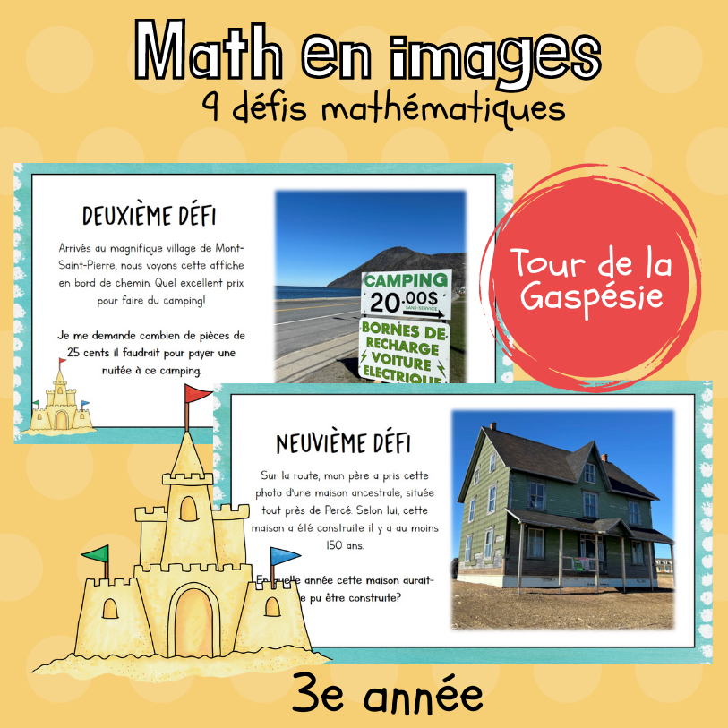 Maths par l'image - Tour de la Gaspésie (3e)