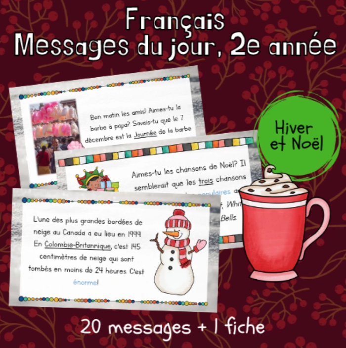 20 messages du jour - Hiver et Noël