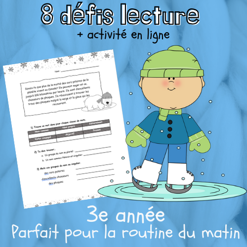 Lecture au quotidien - Hiver (3e)
