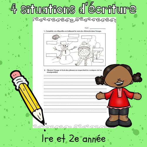 Situations d'écriture - 4 images