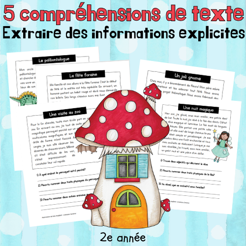 5 compréhensions de lecture - Les traits physiques
