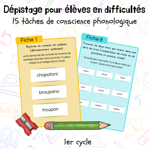 Dépistage - Élèves en difficultés