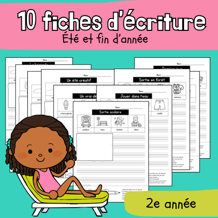 10 fiches d'écriture - Juin (2e)