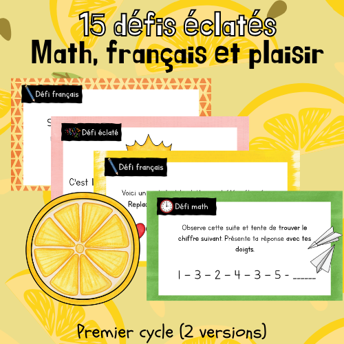 15 défis éclatés