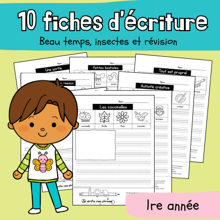 10 fiches d'écriture - Mai (1re)