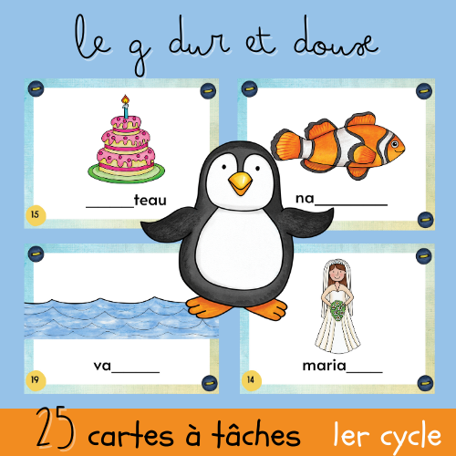 Cartes à tâches - G dur et g doux