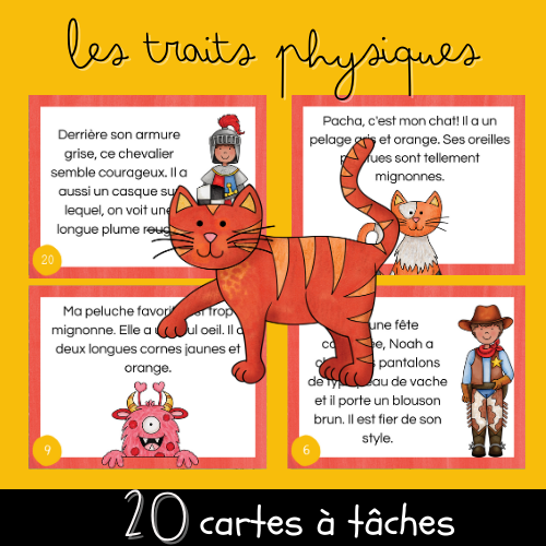 Cartes à tâches - Les traits physiques
