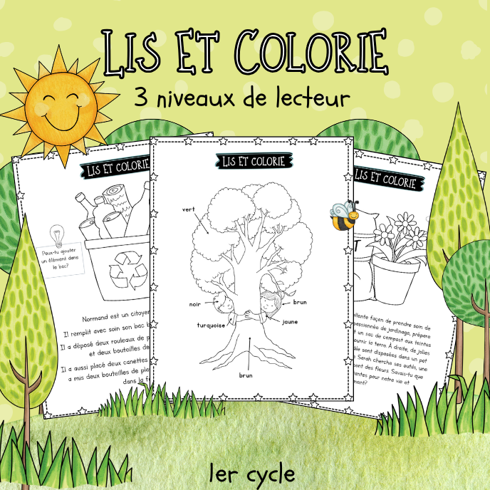Lis et colorie - L'environnement