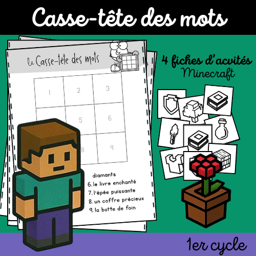 Casse-tête des phrases - Minecraft