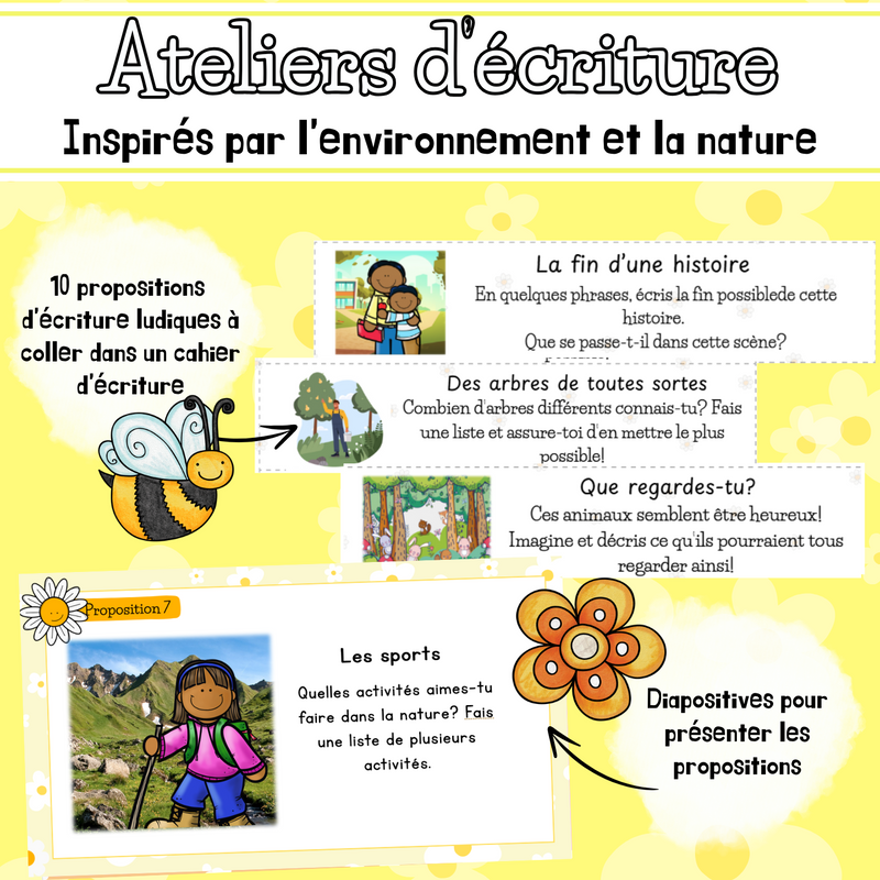 10 propositions d'écriture - Avril
