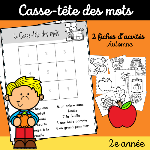 Casse-tête des phrases (2e) Automne