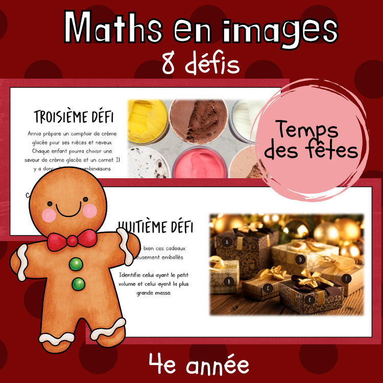 Maths par l'image - Temps des fêtes (4e)
