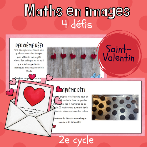 Maths en image - Saint-Valentin (2e cycle)