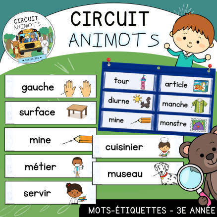 Circuit Animots - Mots-étiquettes (3e)