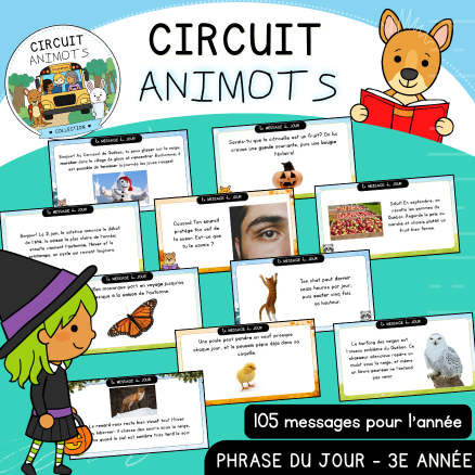 Circuit Animots - 105 messages du jour (3e)