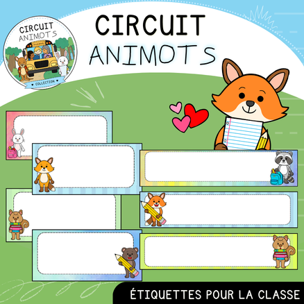 Circuit Animots - Étiquettes vierges