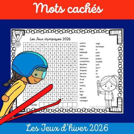 Mots cachés - Jeux d'hiver 2026