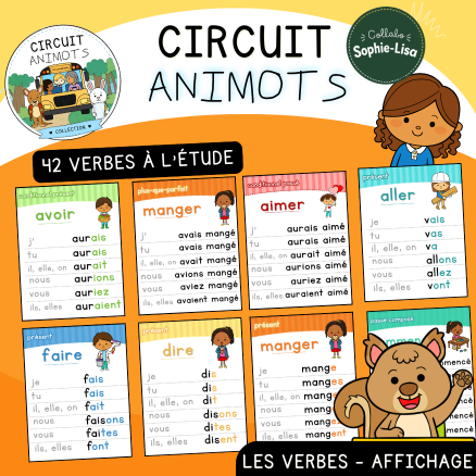 Circuit Animots - Verbes (affichage) (2e cycle)