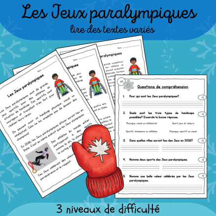 Les Jeux paralympiques (1re, 2e, 3e)